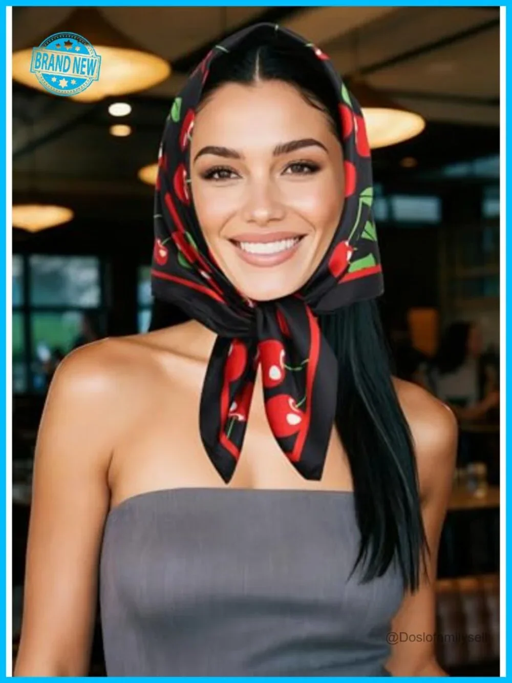Women's Silk Feeling Satin Head Scarf Bandana for Hair Wrapping & Neck Tie
